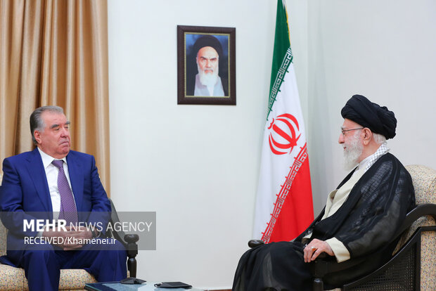 دیدار رئیس‌جمهور تاجیکستان با رهبر معظم انقلاب اسلامی