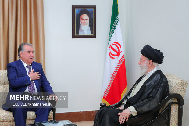 دیدار رئیس‌جمهور تاجیکستان با رهبر معظم انقلاب اسلامی