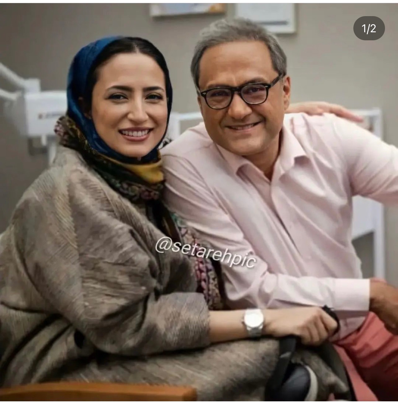 عکس عاشقانه نگار جواهریان در کنار همسرش | نگار جواهریان از وقتی بینیشو عمل کرده چه پزی میده