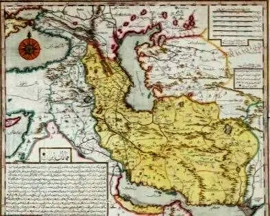 نقشه ایران در ۲۸۶ سال قبل