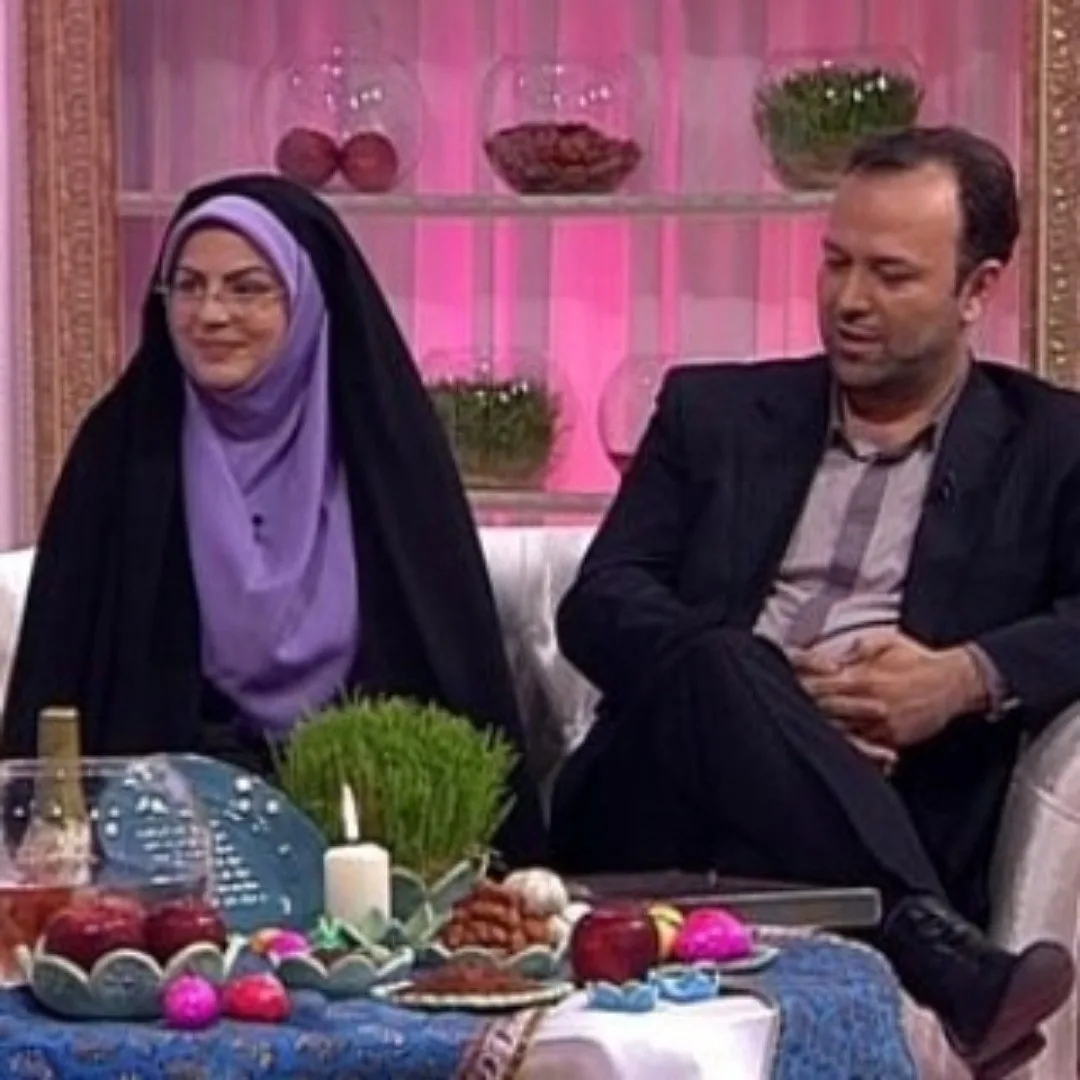 زهرا رکوعی و همسرش مهمان نوروزی فرزاد حسنی در سال ۱۳۹۰