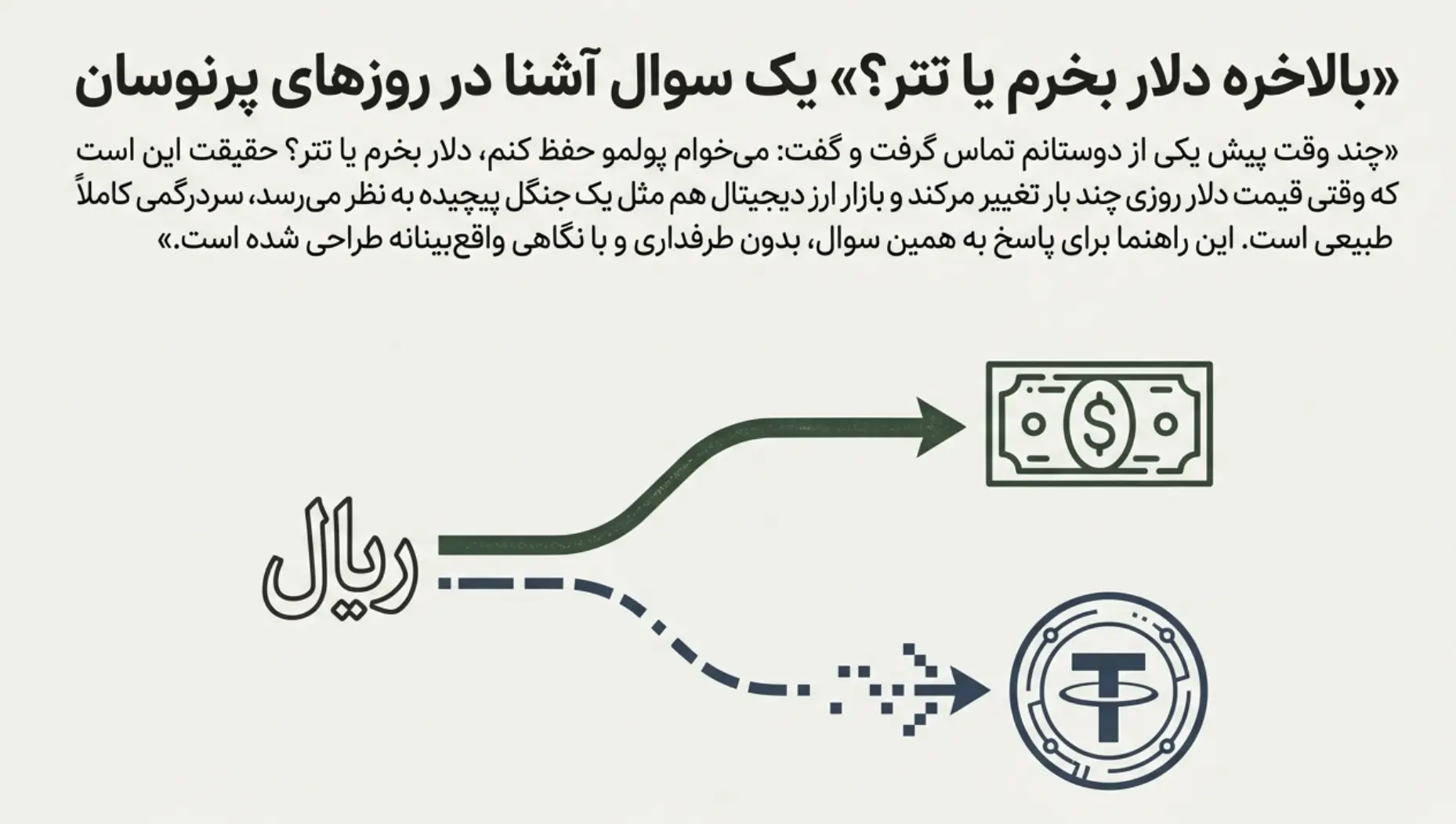 تتر USDT بخریم یا دلار؛ کدام بهتر است؟ راهنمای تبدیل تومان به تتر - تصویر 3