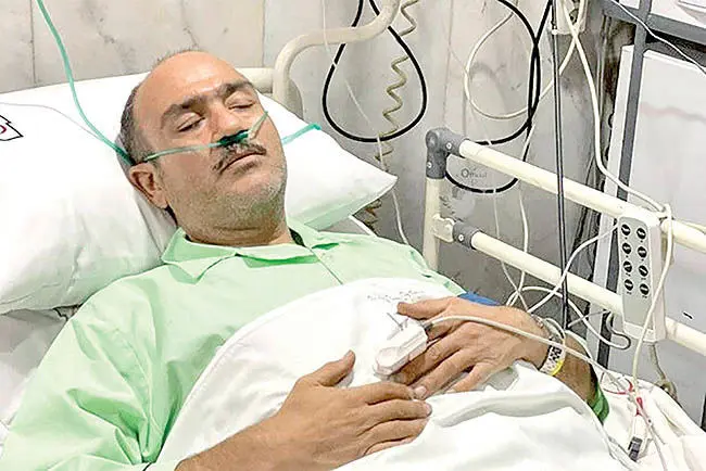 غفوریان در بیمارستان